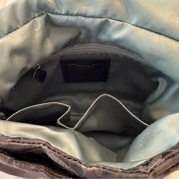 Coach Kristin Hobo Bag black jacquard fabric silver, charcoal signature pattern - Picture 9 of 12